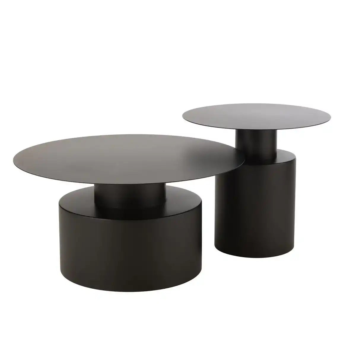 J-Line Couchtisch Rund Metall Schwarz - HomeDesign Knaus