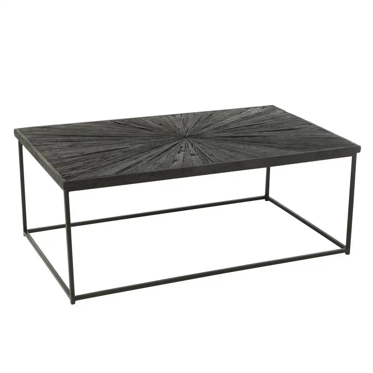 J-Line Couchtisch Shanil Holz/Eisen Schwarz – 120,50 x 70,00 x 47,00 cm - HomeDesign Knaus