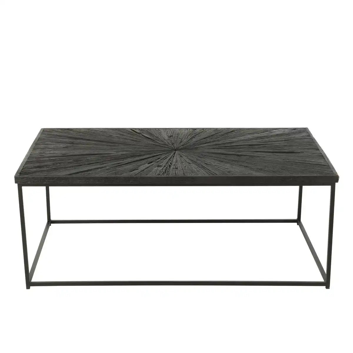 J-Line Couchtisch Shanil Holz/Eisen Schwarz – 120,50 x 70,00 x 47,00 cm - HomeDesign Knaus