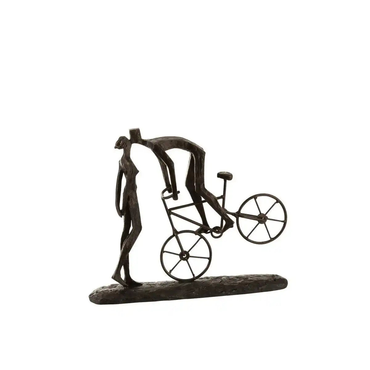 J-Line Couple Kiss On Bike Dekoration – Polyresin – dunkelbraun - HomeDesign Knaus