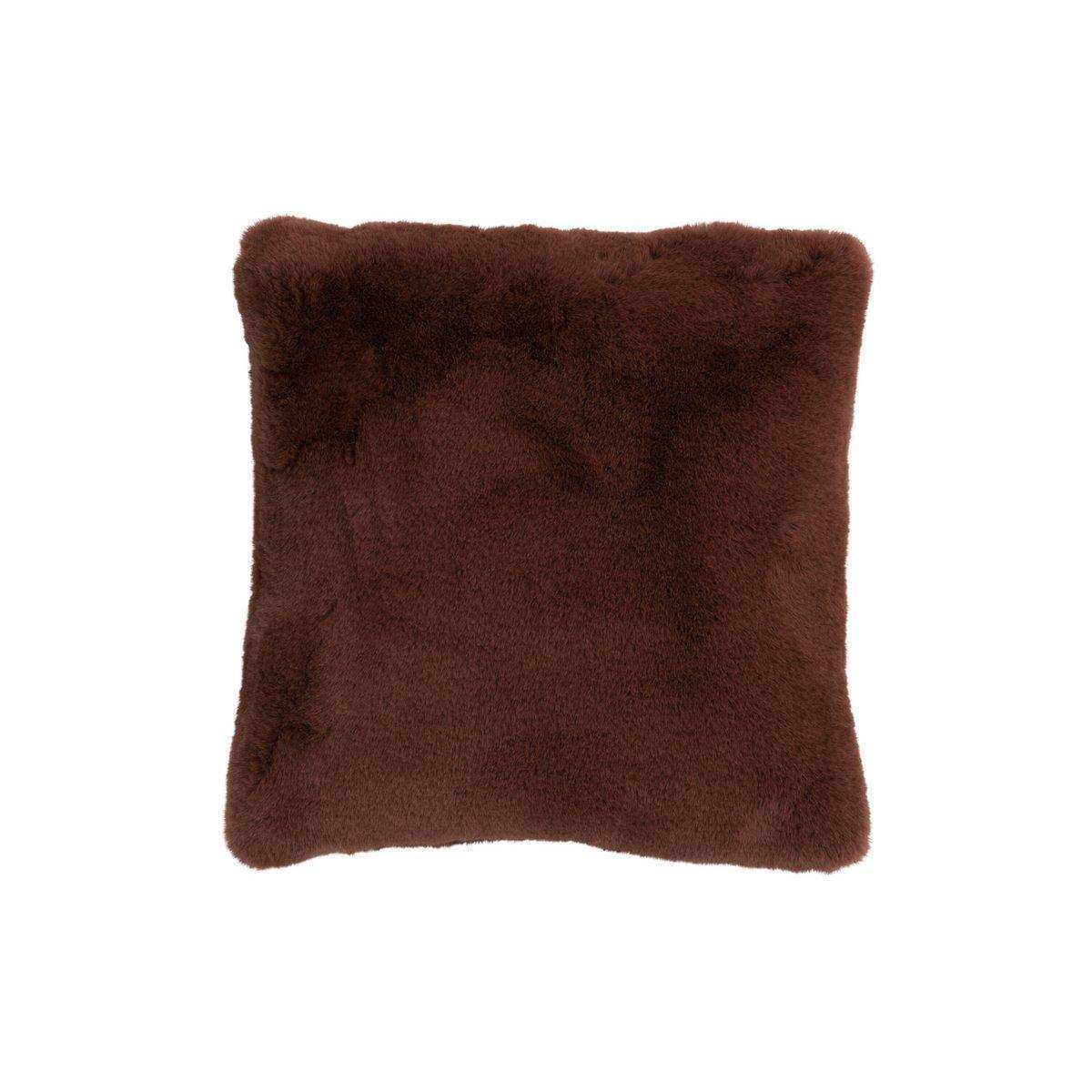 J-Line Cutie Dekokissen – Polyester – 45x45 cm – Hellbraun - HomeDesign Knaus