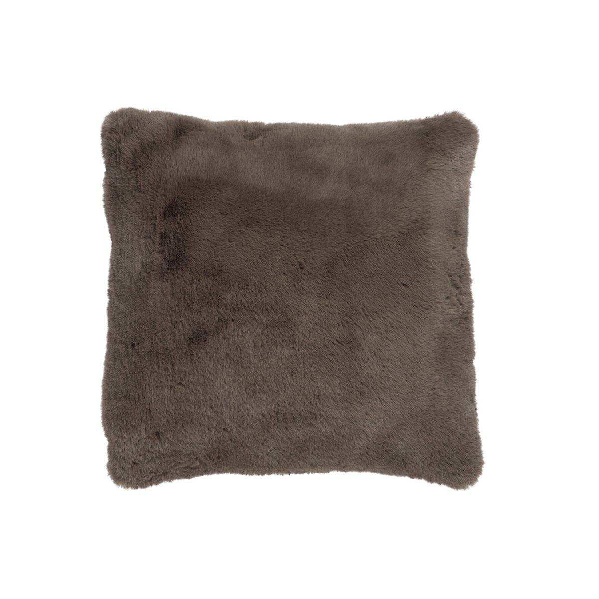 J-Line Cutie Dekokissen – Polyester – 45x45 cm – Taupe - HomeDesign Knaus