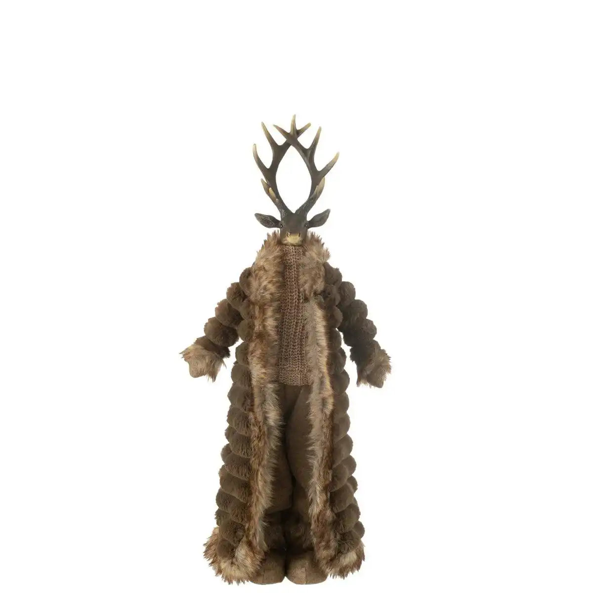 J-Line Deer Standing Jacket Harz/Textil Braun Small - HomeDesign Knaus