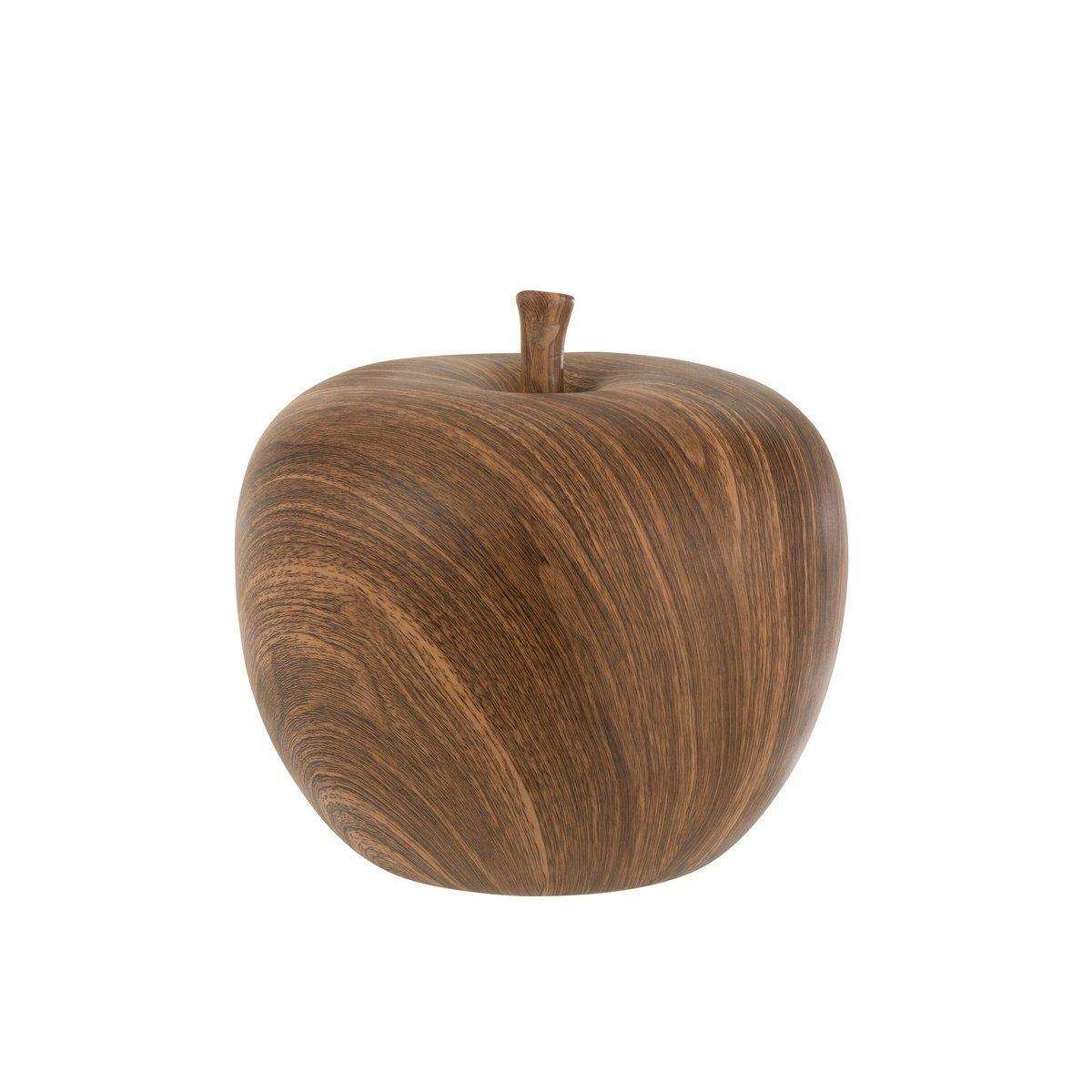 J-Line Deko Apfel - Keramik - Braun - Groß - HomeDesign Knaus
