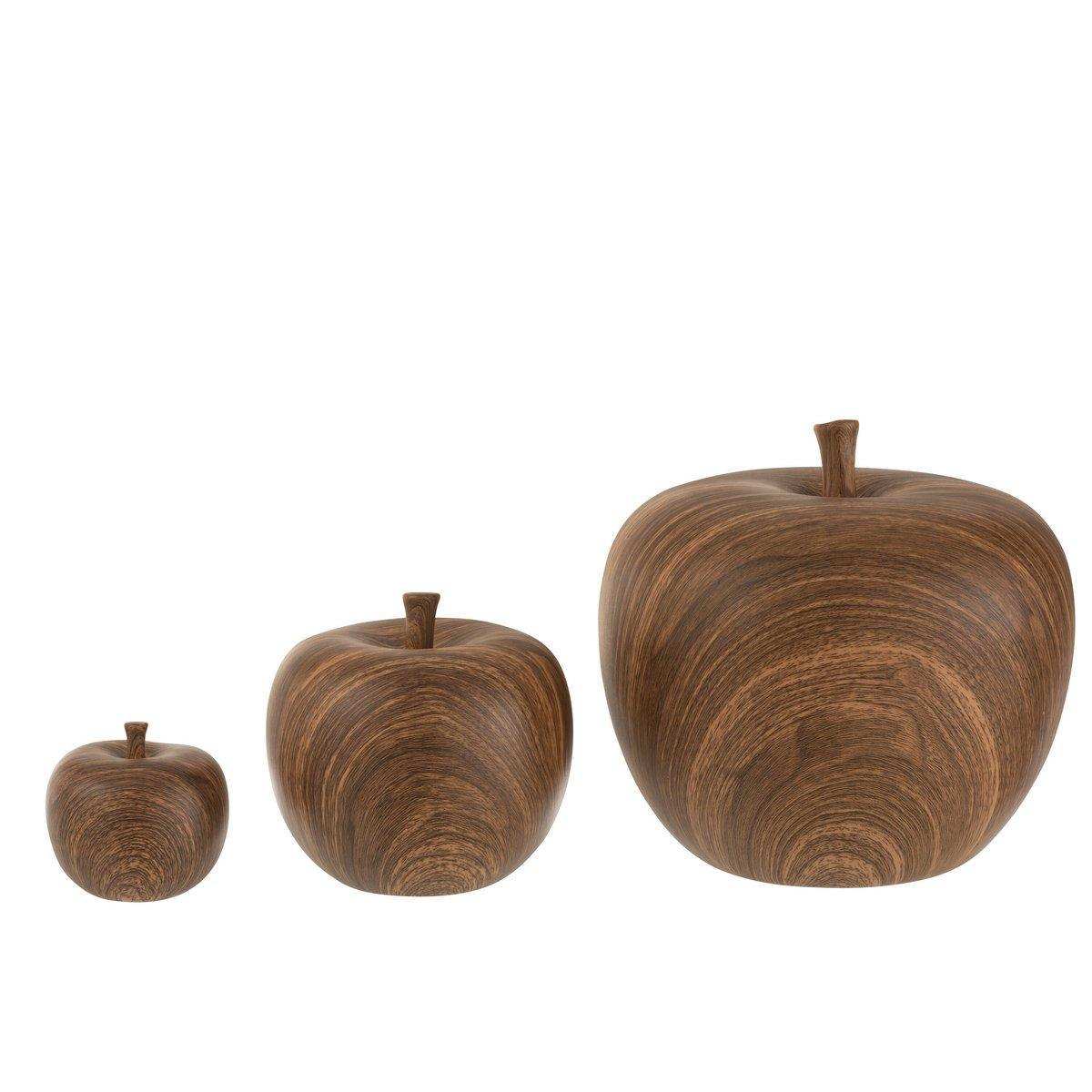 J-Line Deko Apfel - Keramik - Braun - Groß - HomeDesign Knaus