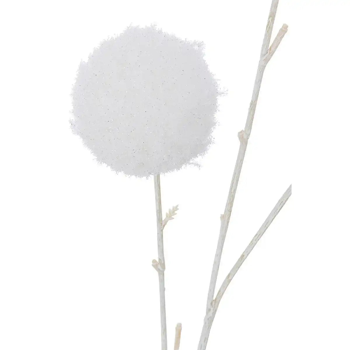 J-Line Dekoration Branch 3 Pompoms Snow – Kunststoff – Weiß – - HomeDesign Knaus