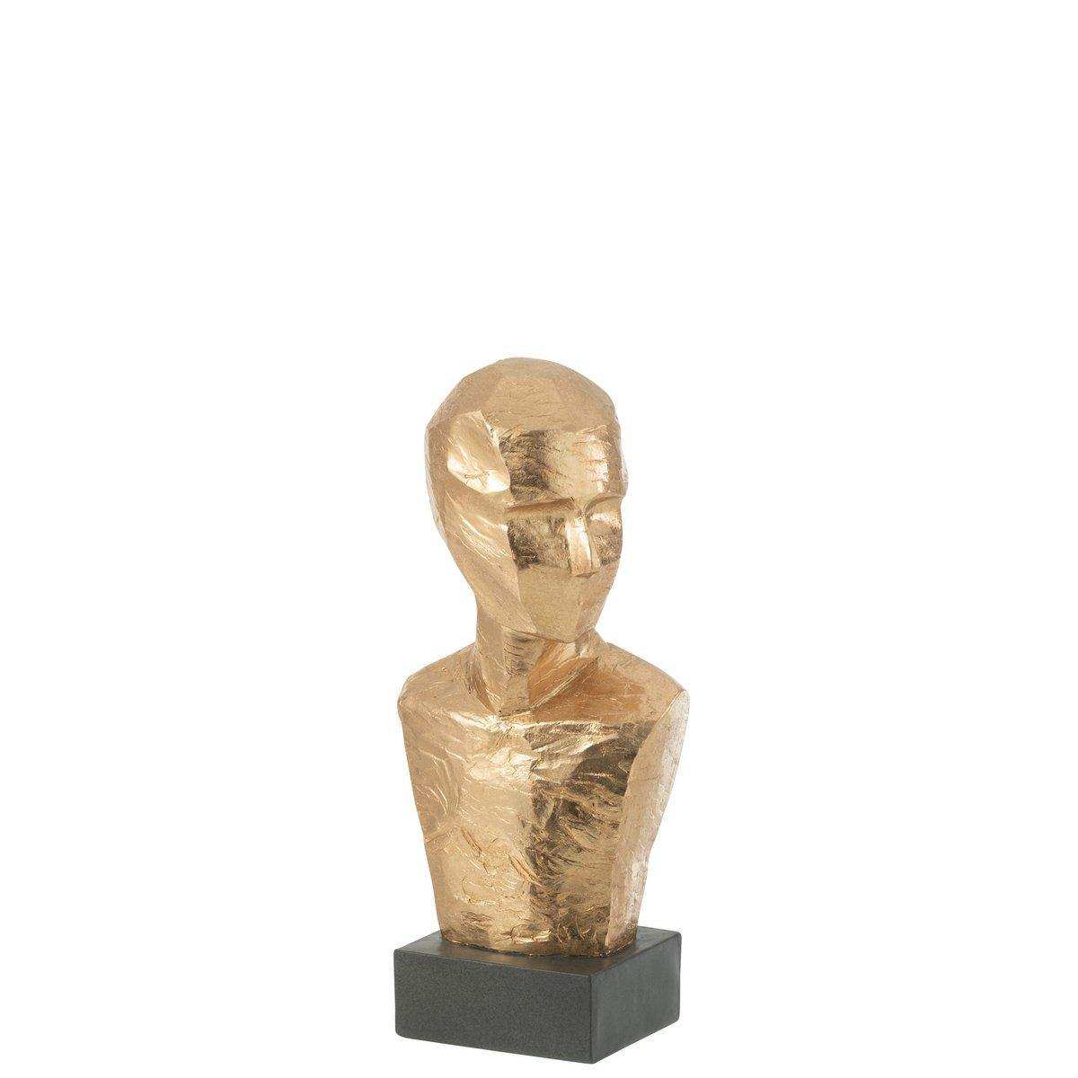 J-Line Dekoration Büste Geometrisch - Polyresin - Gold - HomeDesign Knaus