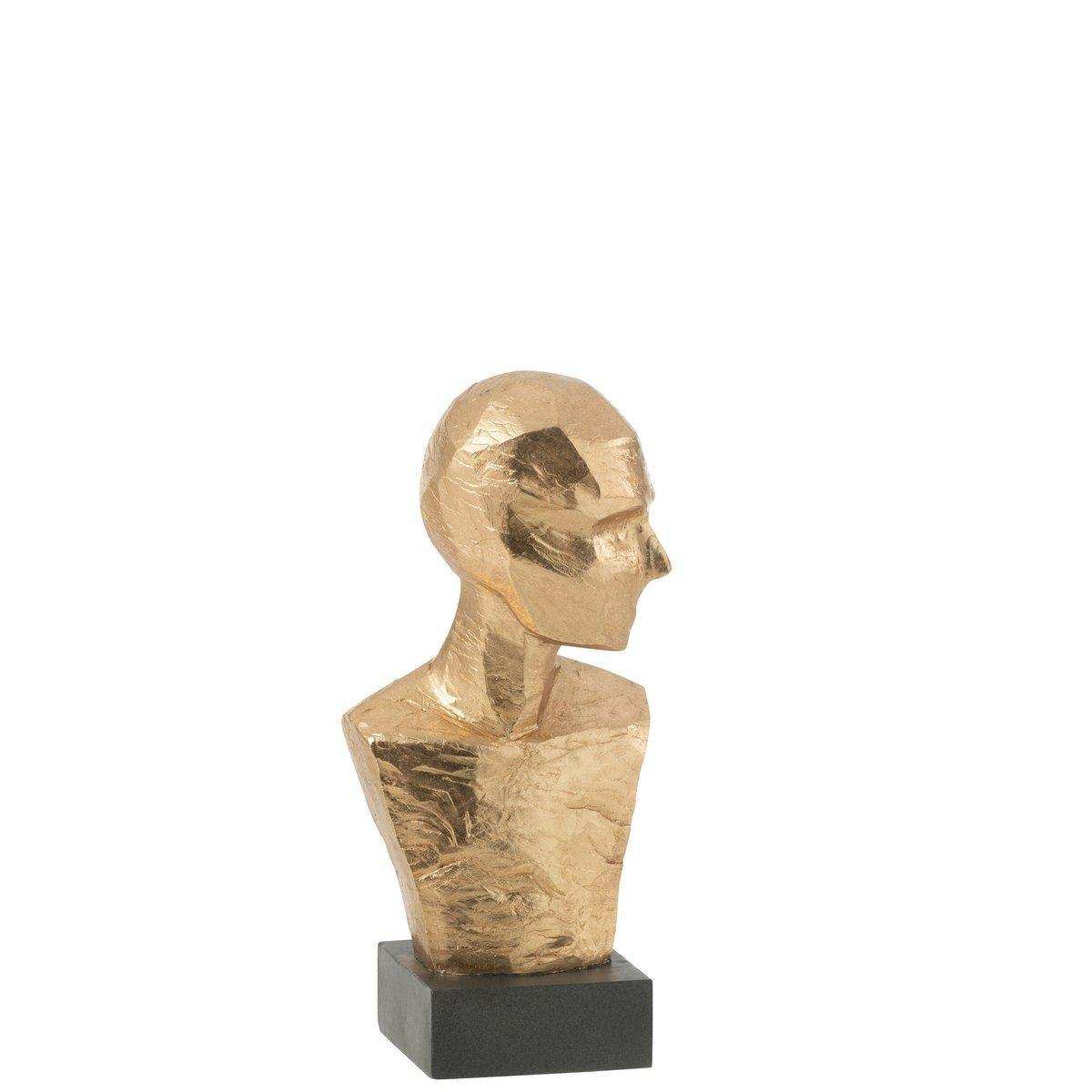 J-Line Dekoration Büste Geometrisch - Polyresin - Gold - HomeDesign Knaus