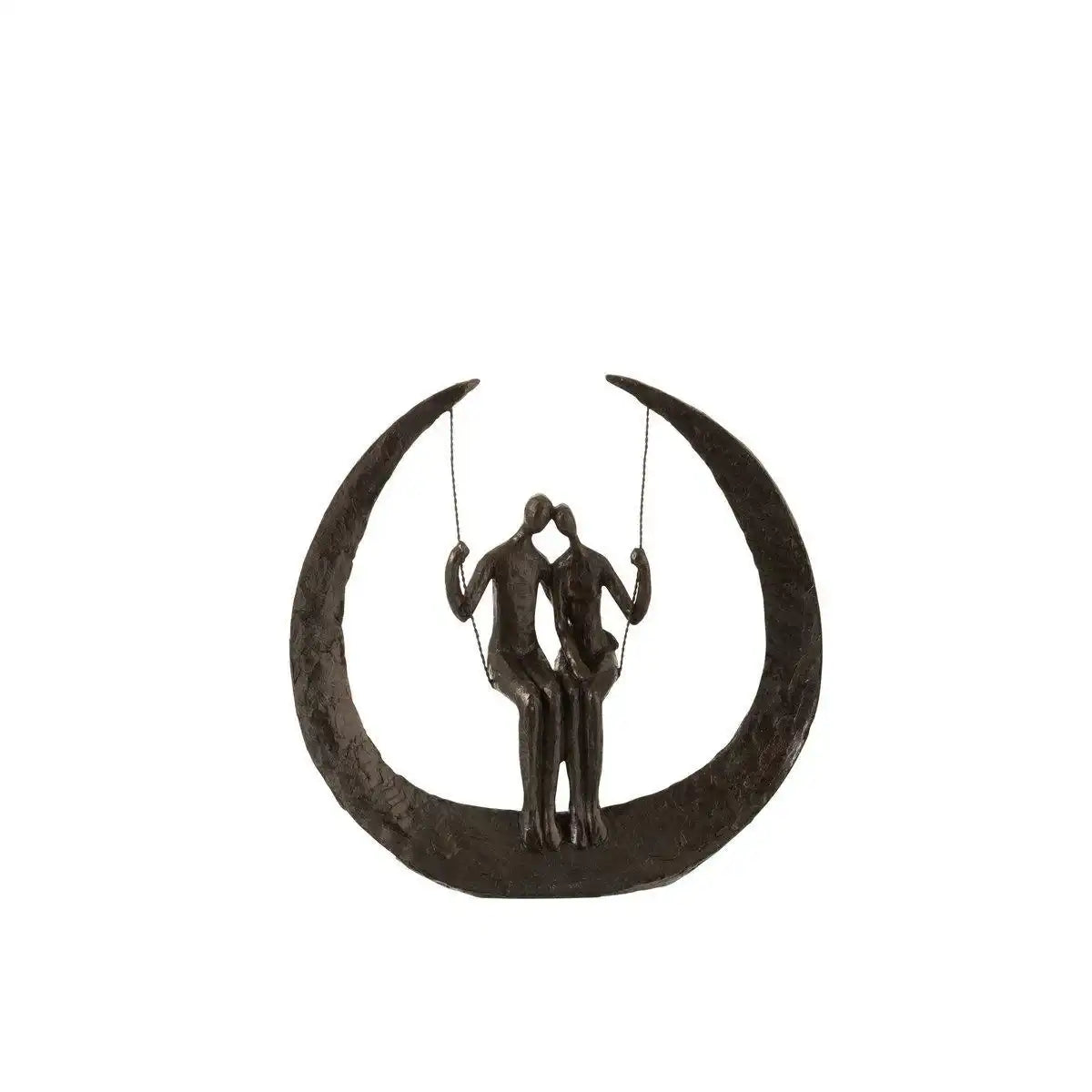 J-Line Dekoration Couple On Swing – Polyresin – dunkelbraun - HomeDesign Knaus