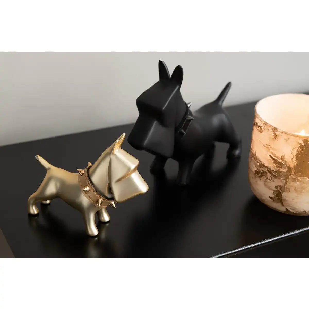J-Line Dekoration Hund - Keramik - Gold - klein - HomeDesign Knaus