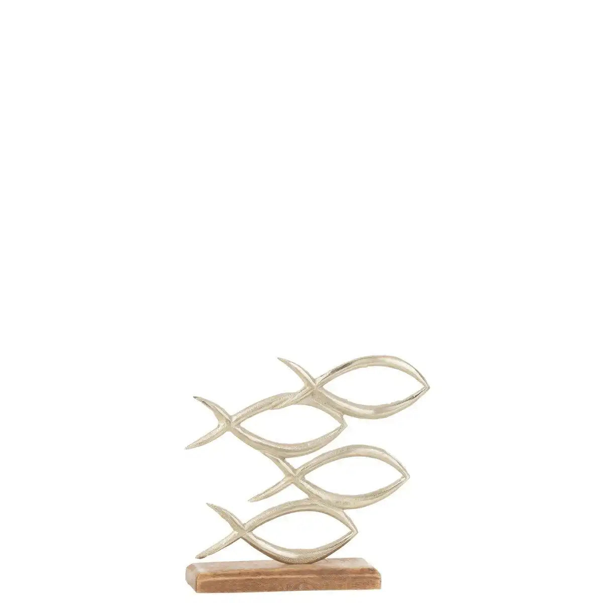 J-Line Dekoration Poissons – Aluminium – Silber – klein - HomeDesign Knaus