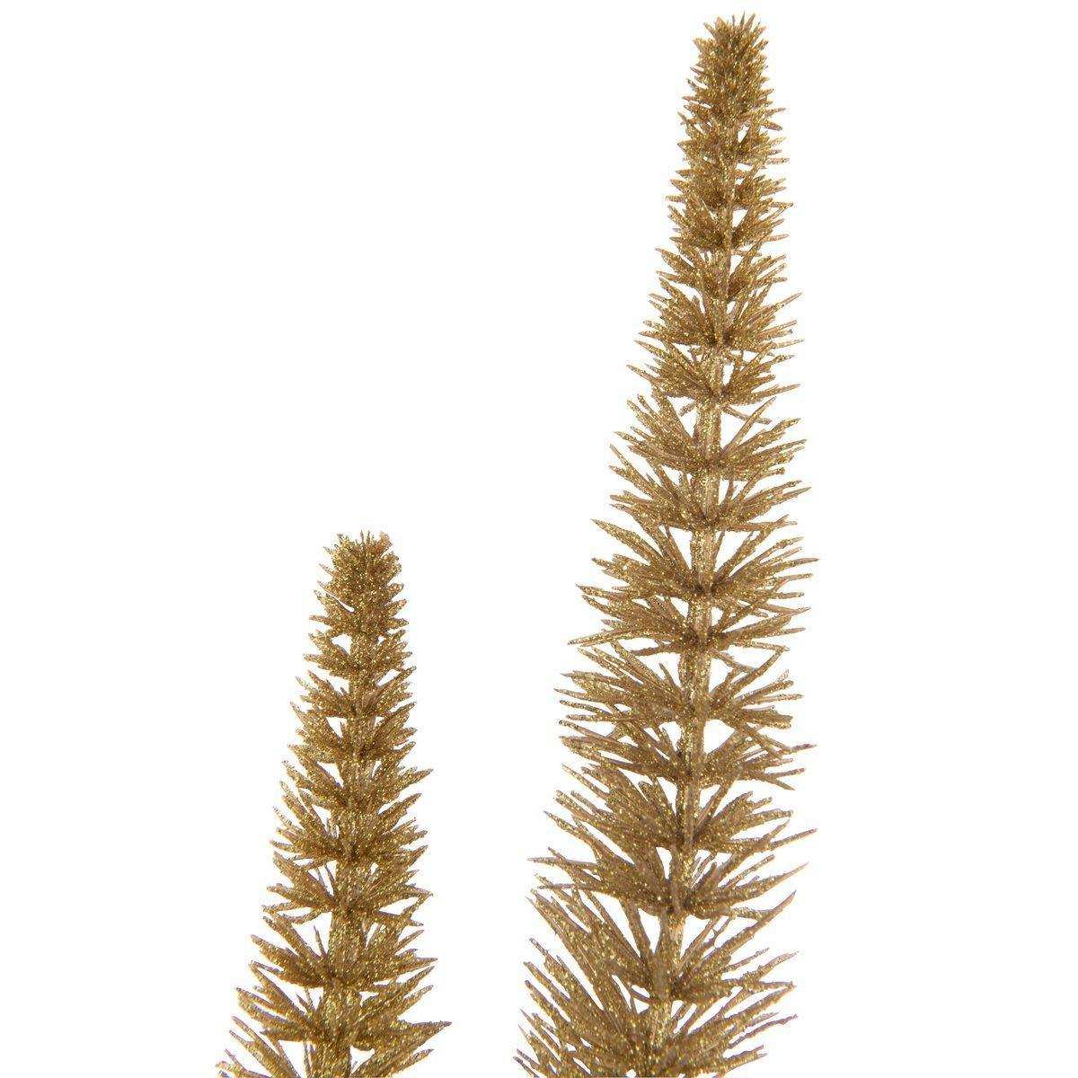 J-Line Dekoration Tak Banksia 3 Stück – Kunststoff – Gold - HomeDesign Knaus