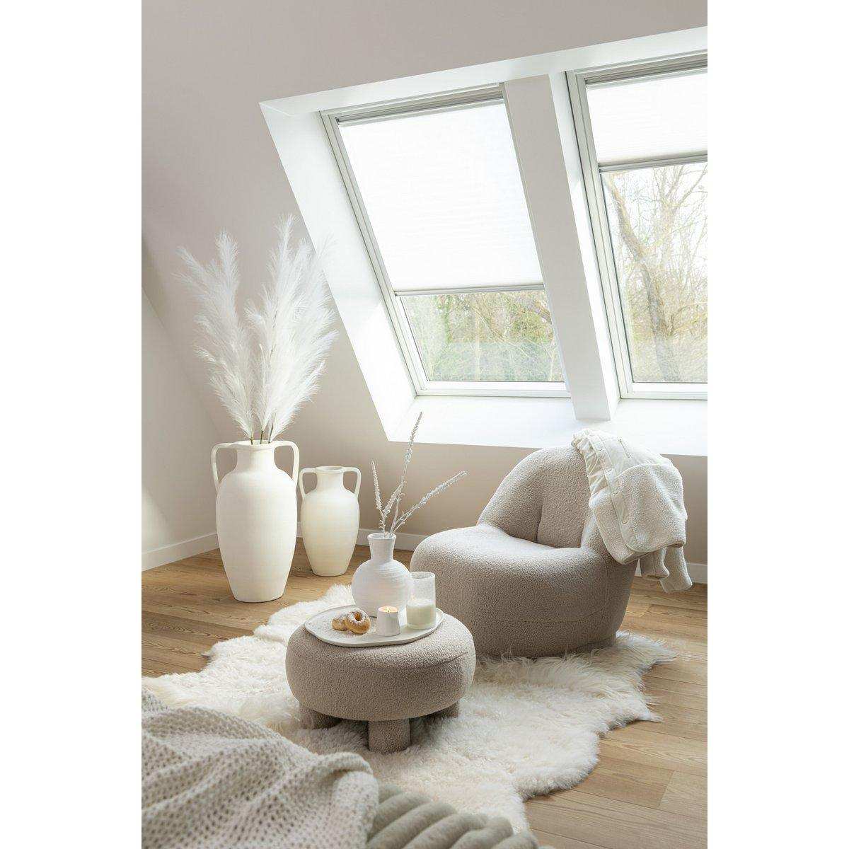J-Line Dekoration Tak Plumeau – Kunststoff – weiß – mittel - HomeDesign Knaus
