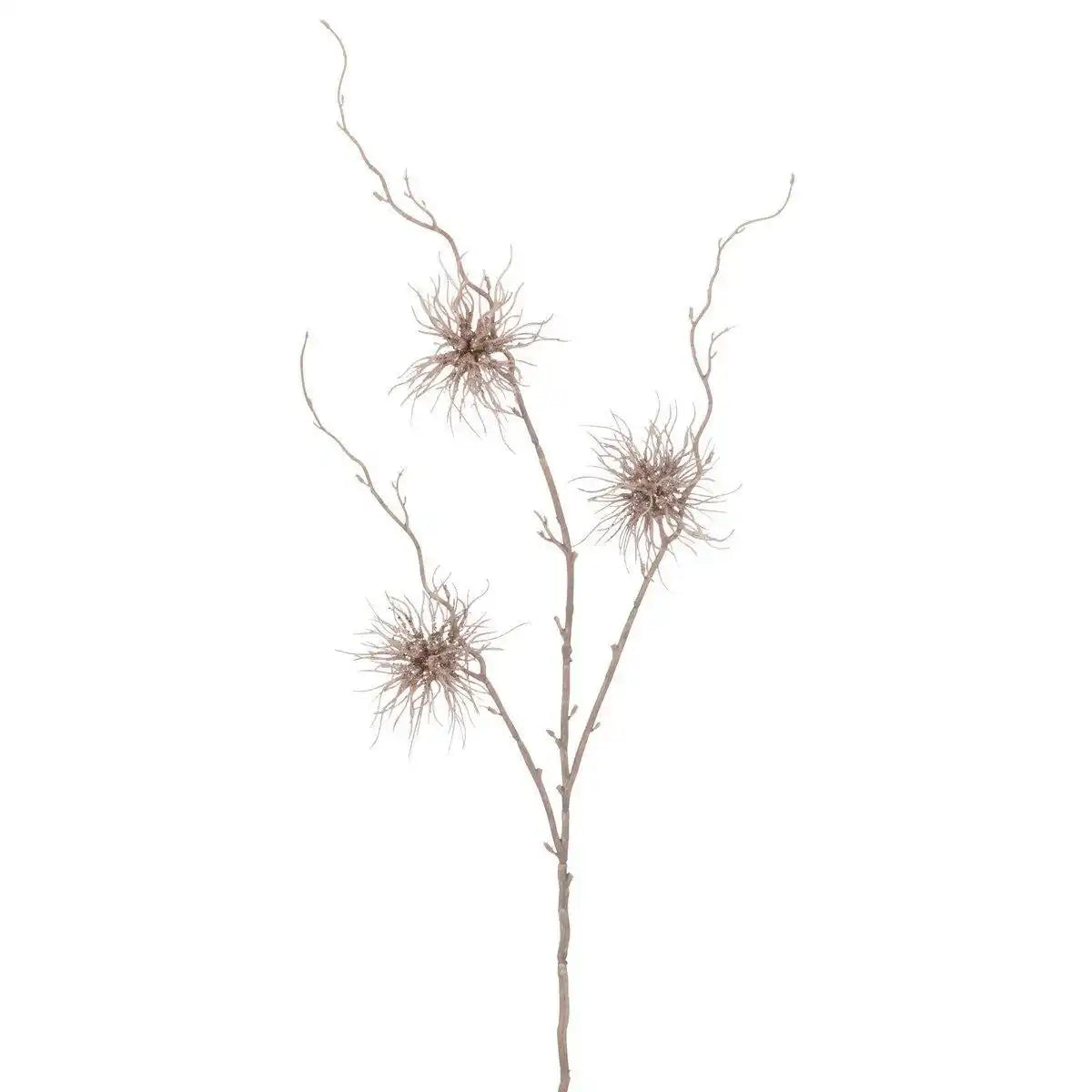J-Line Dekorationszweig Seeigel 3 Blumen – Kunststoff – Rosa – - HomeDesign Knaus