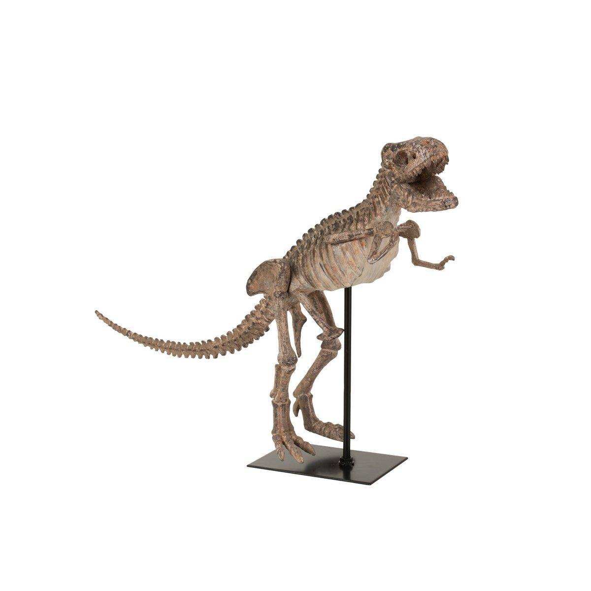 J-Line Dinosaurier T-Rex auf Fuß Poly Hellbraun - HomeDesign Knaus