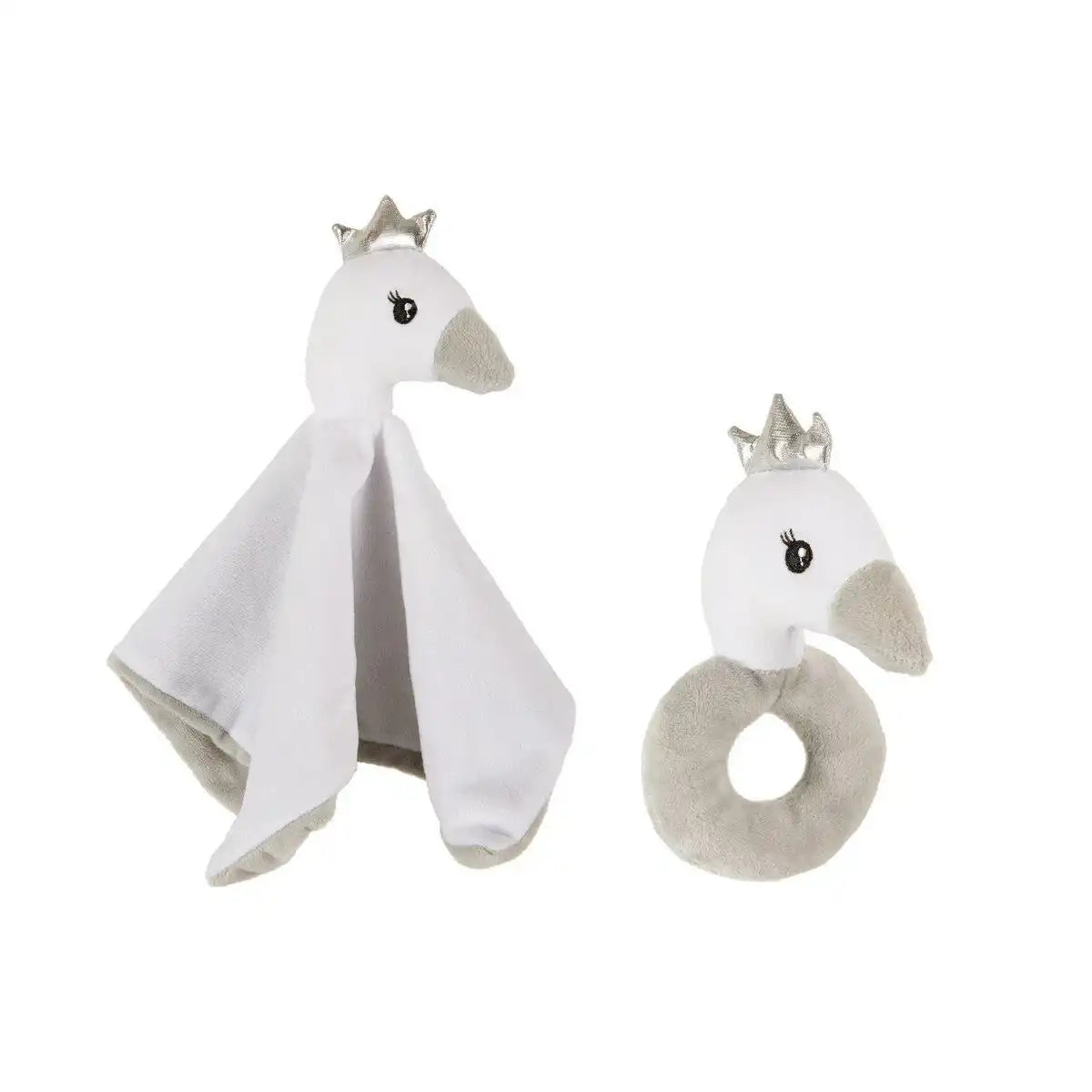 J-Line Doudou+Rassel Plüsch Weiß/Grau/Silber - HomeDesign Knaus