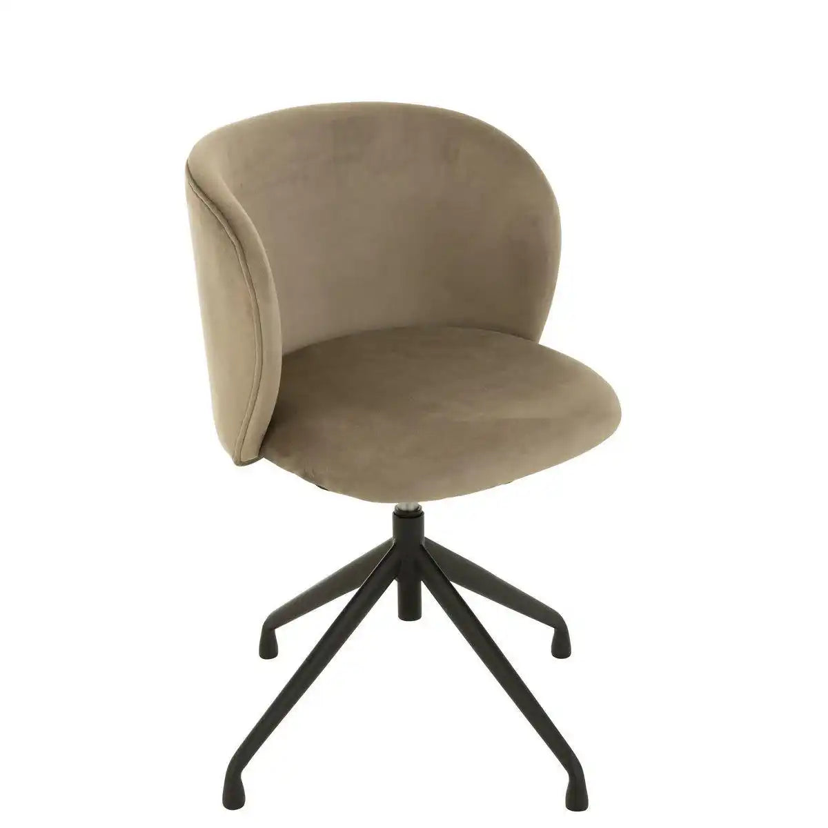 J-Line Dreh-/Auf-/Ab-Stuhl, Samt, Dunkelgrau - HomeDesign Knaus