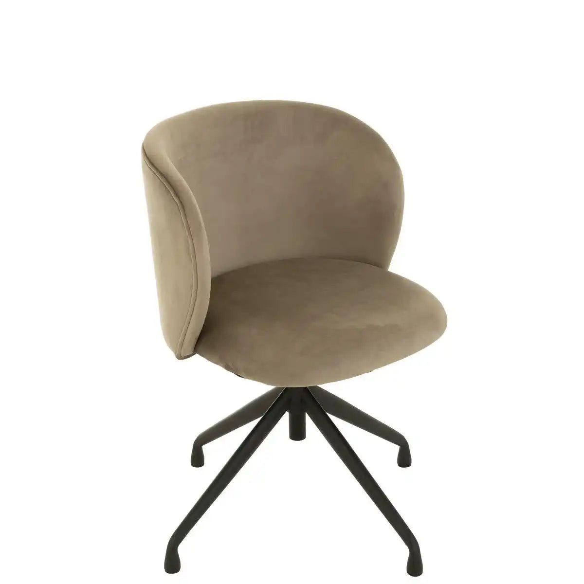 J-Line Dreh-/Auf-/Ab-Stuhl, Samt, Dunkelgrau - HomeDesign Knaus