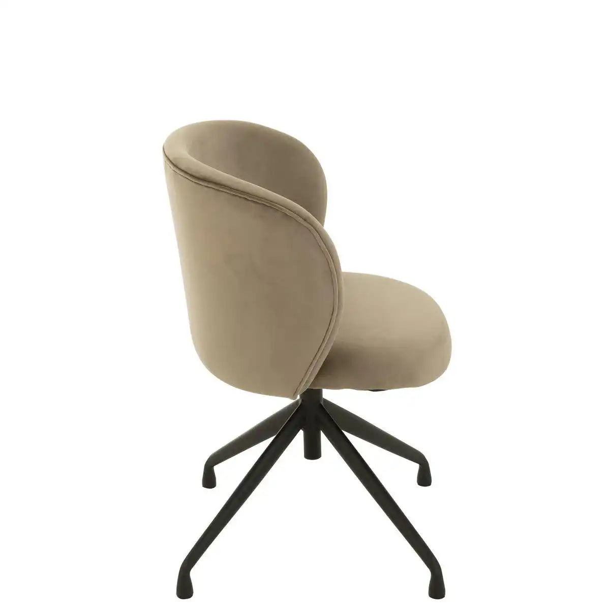 J-Line Dreh-/Auf-/Ab-Stuhl, Samt, Dunkelgrau - HomeDesign Knaus
