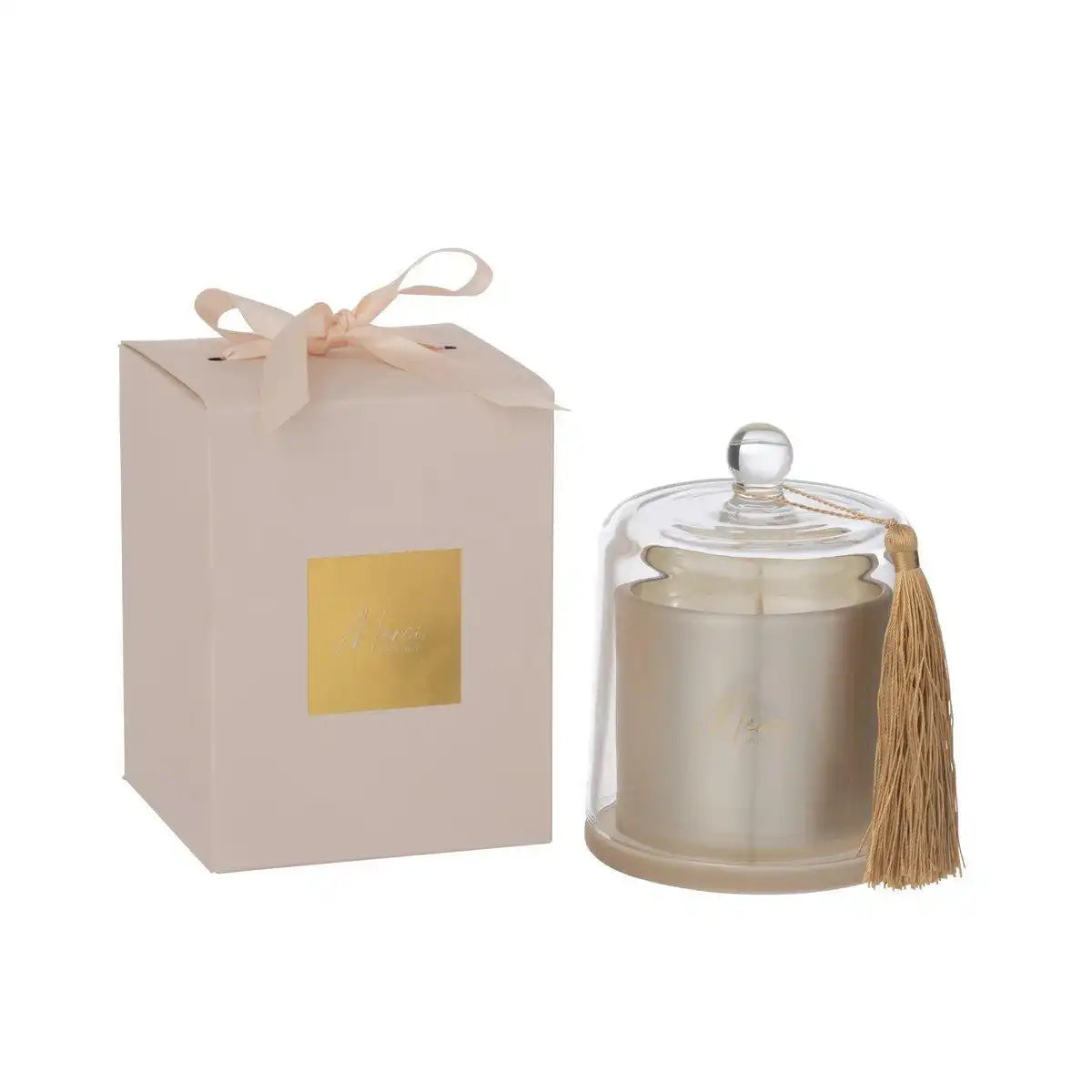 J-Line Duftkerze Bell Merci Beige, groß, 45 Stunden - HomeDesign Knaus