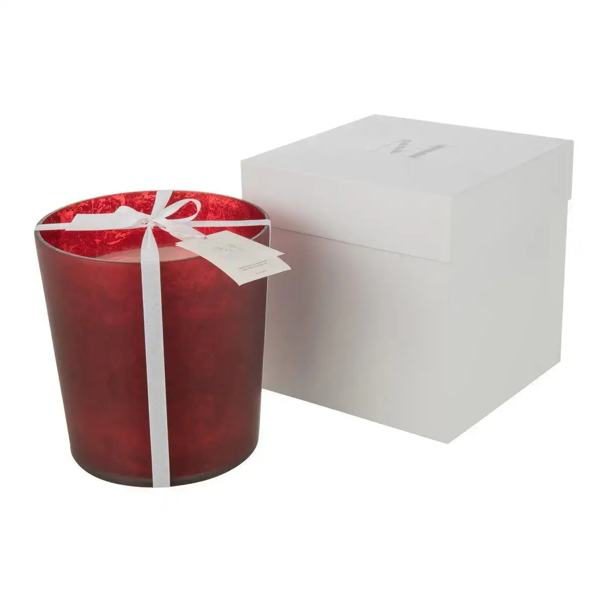 J-Line Duftkerze Deluxe - Glas - Rot - L - HomeDesign Knaus