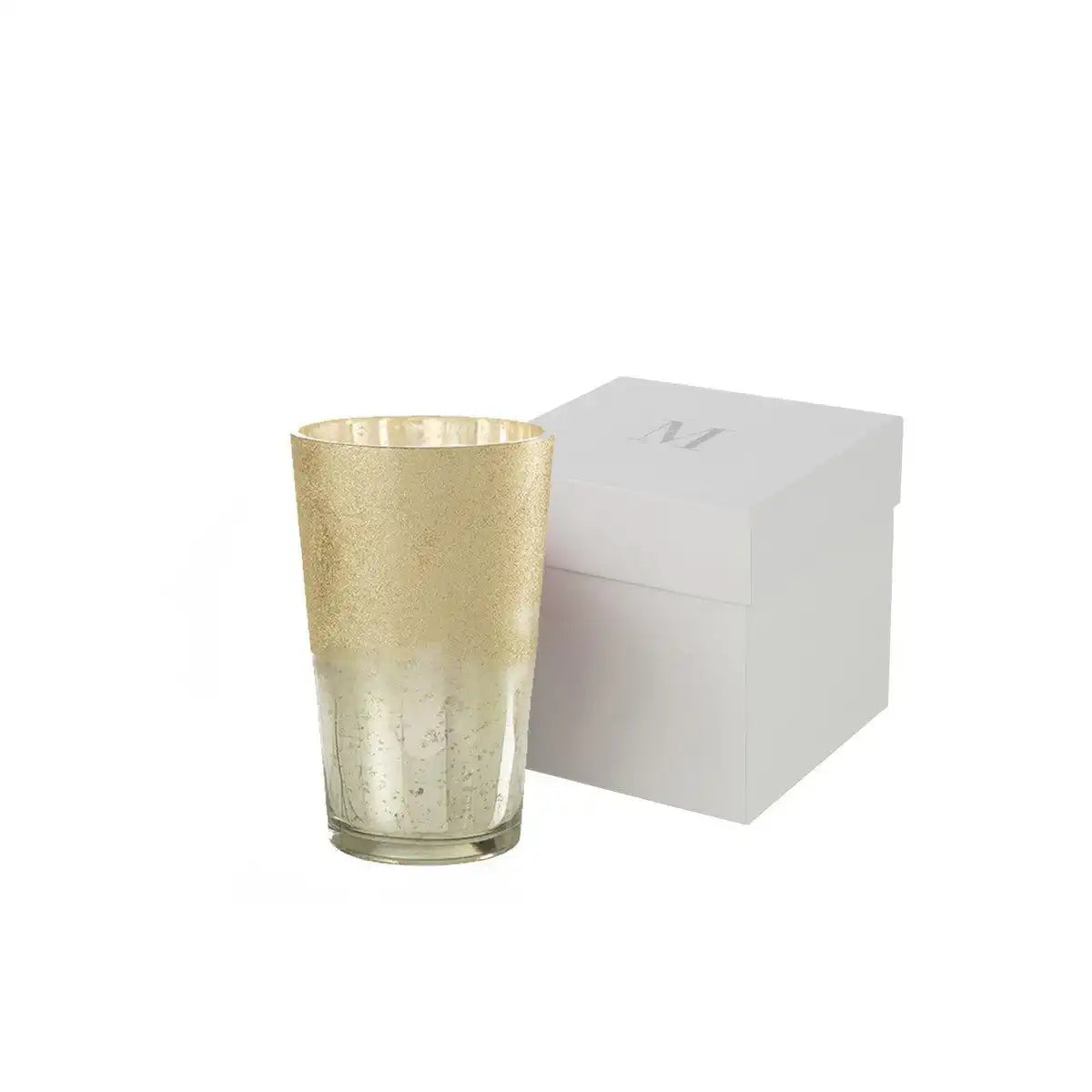 J-Line Duftkerze Deluxe – Glas – Silber – extra L - HomeDesign Knaus