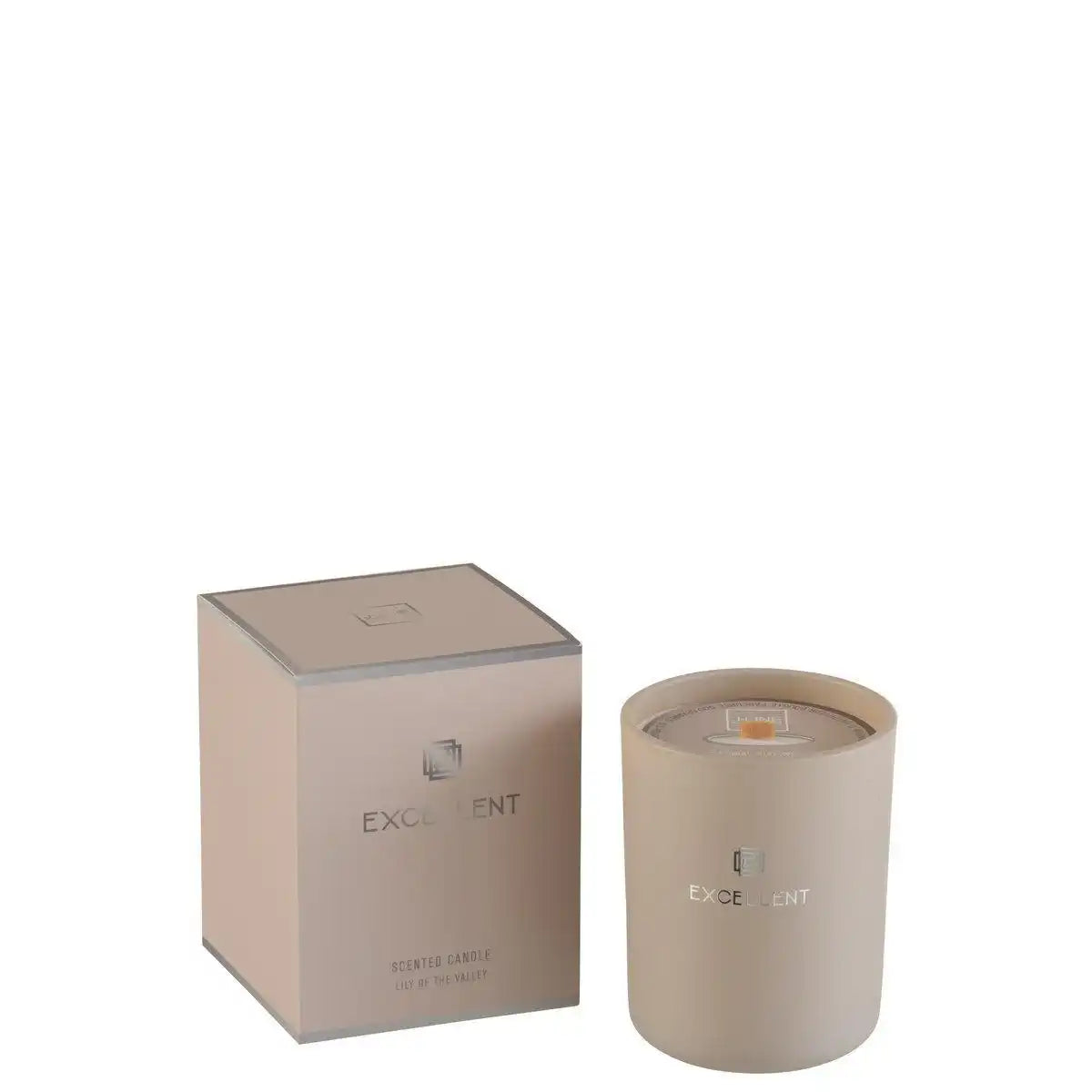 J-Line Duftkerze Excellent – Glas – Beige – M – 80U - HomeDesign Knaus