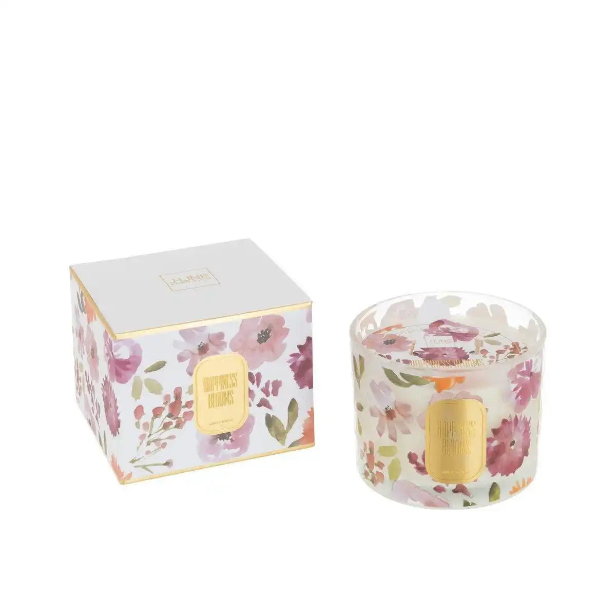 J-Line Duftkerze Happiness Blooms - weiß - S - 30U - HomeDesign Knaus