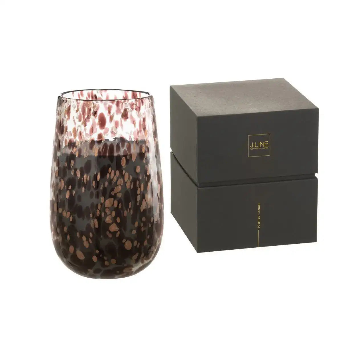 J-Line Duftkerze Mia - Glas - Schwarz/Mix - L - HomeDesign Knaus