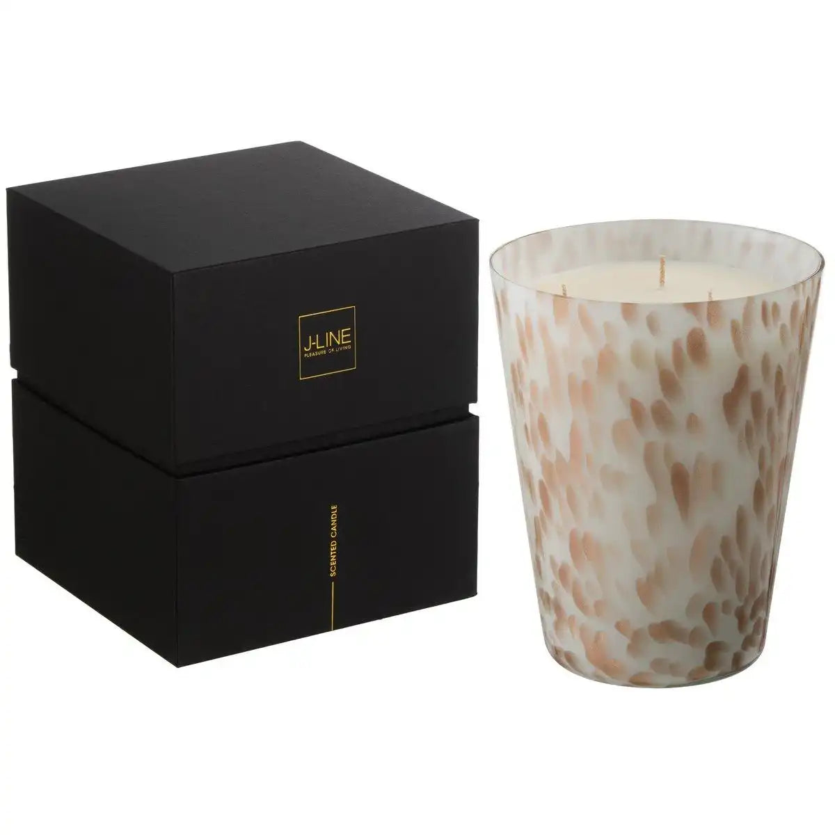 J-Line Duftkerze - Neon Night - Weiß/Gold - L - HomeDesign Knaus