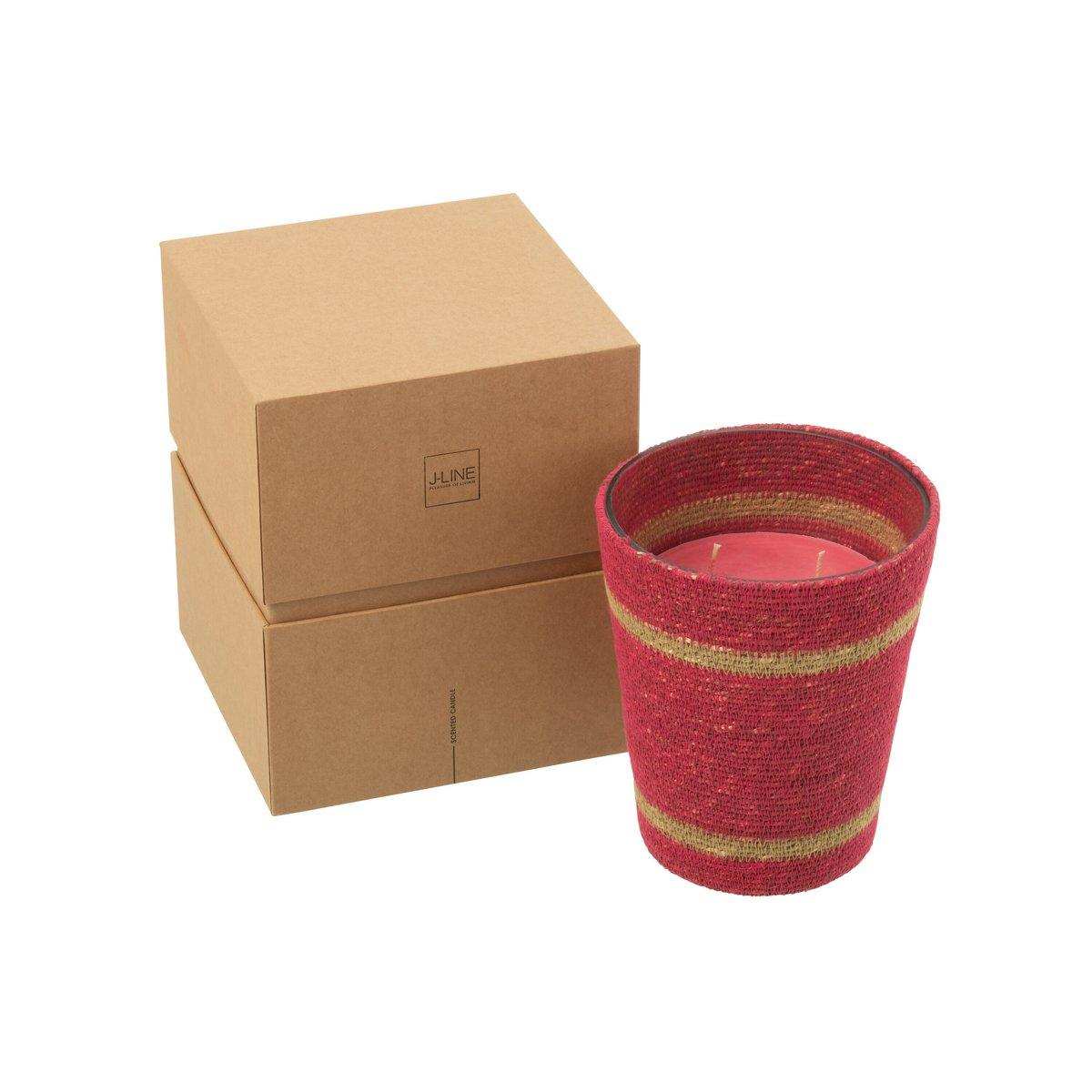 J-Line Duftkerzenkorb, Wachs, Fuchsia, groß – 75 Stunden - HomeDesign Knaus