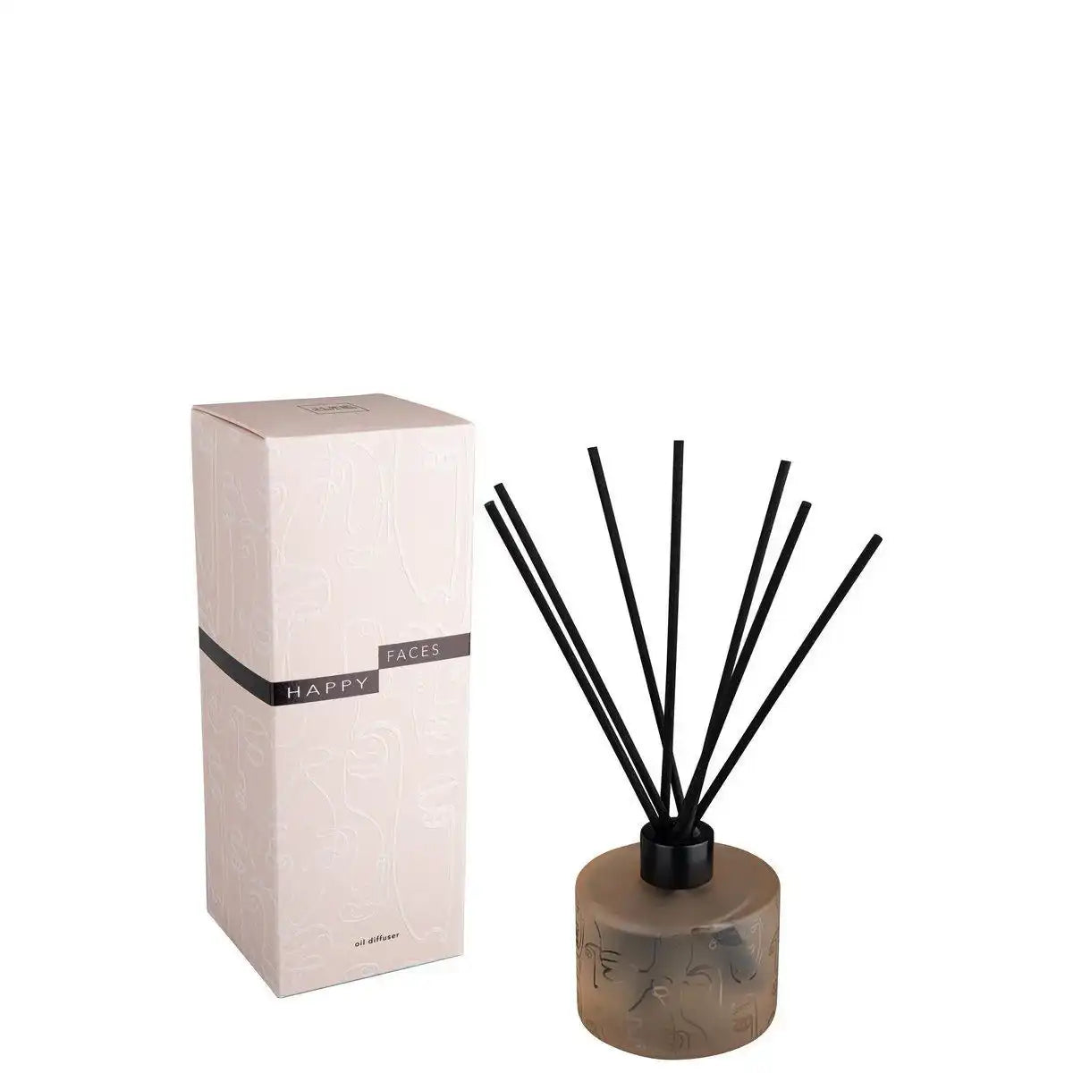 J-Line Duftöl + Happy Faces Sticks – Beige - HomeDesign Knaus