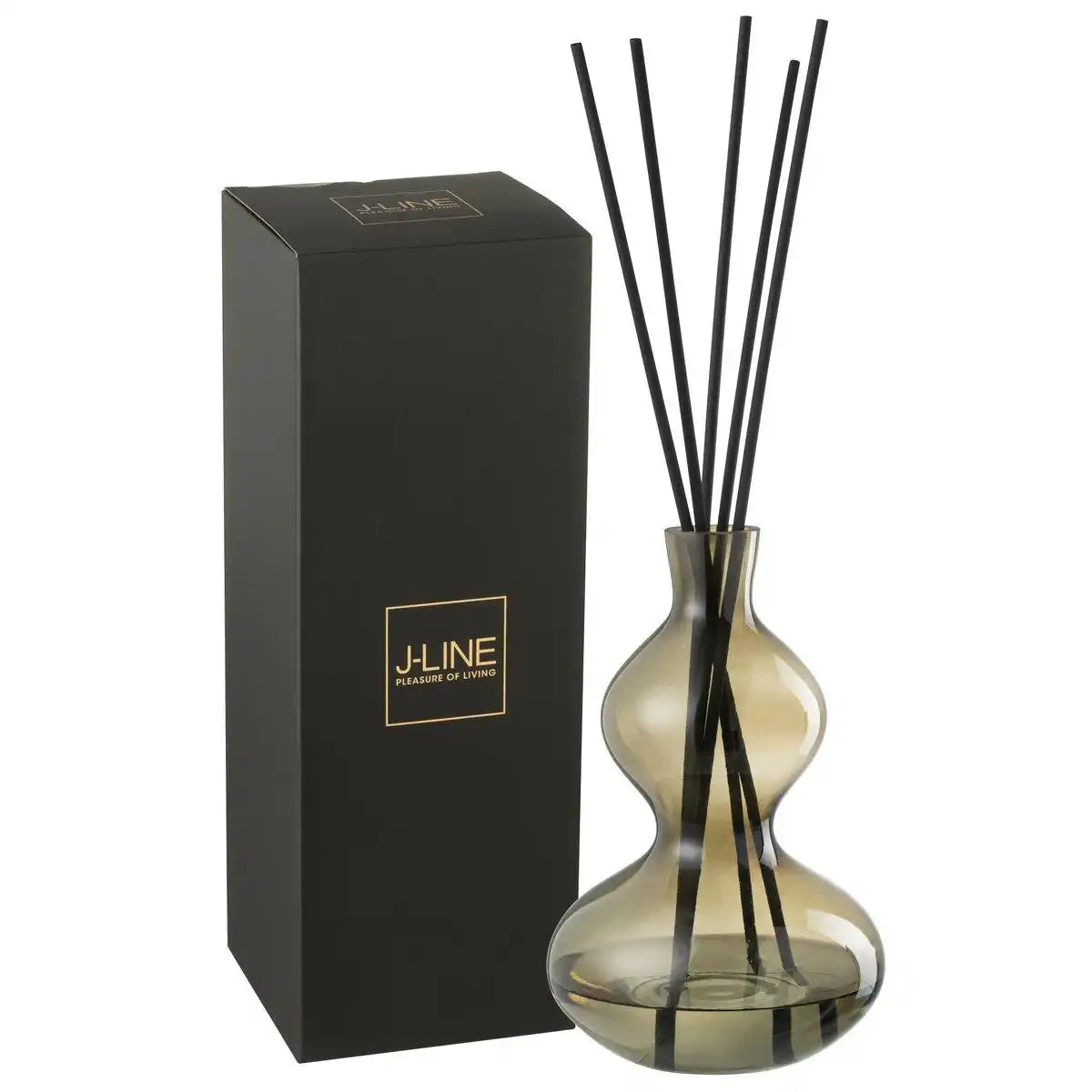 J-Line Duftöl Olive & Franc Weihrauch – Glas – Grün – groß - HomeDesign Knaus