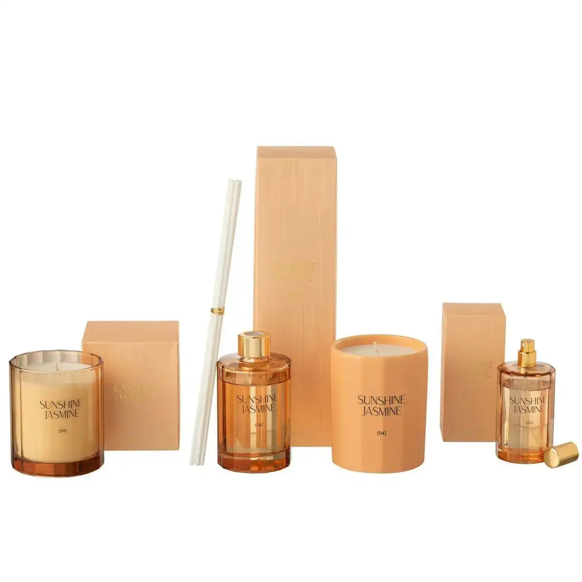 J-Line Duftöl + Stäbchen – Sunshine Jasmine – Rosa - HomeDesign Knaus