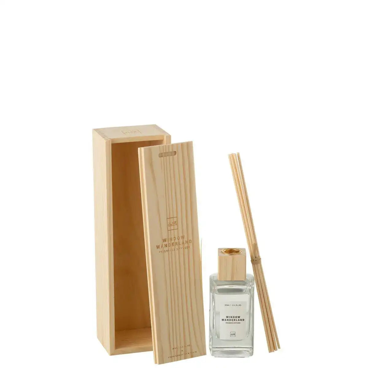 J-Line Duftöl + Stäbchen – Window Wanderland – transparent – klein - HomeDesign Knaus