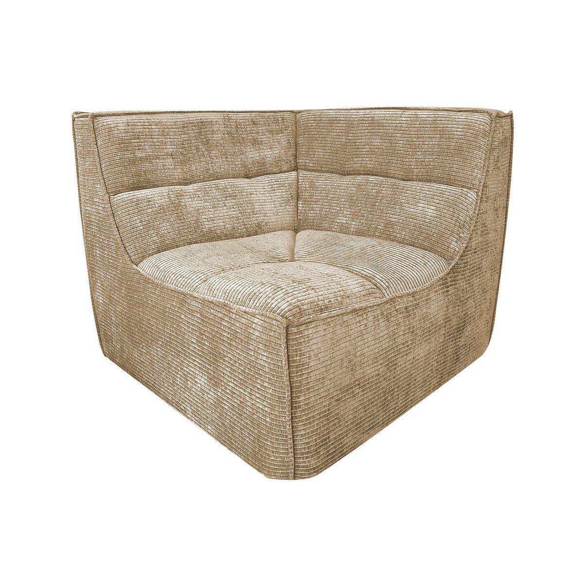 J-Line Ecksitzgitter Pappelholz/Mousse Dunkelbeige - HomeDesign Knaus