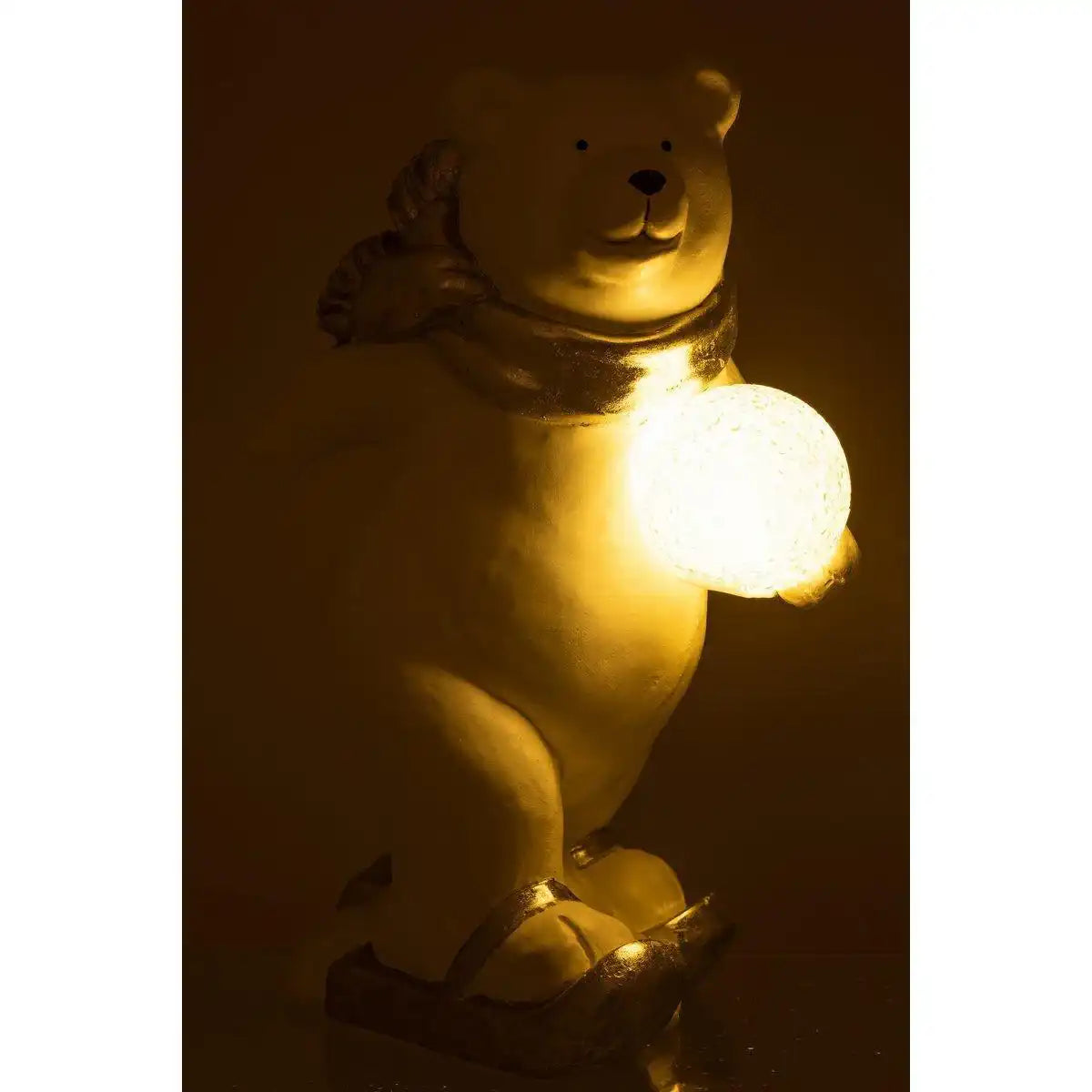 J-Line Eisbär LED Stehend Poly Weiß/Silber Groß - HomeDesign Knaus