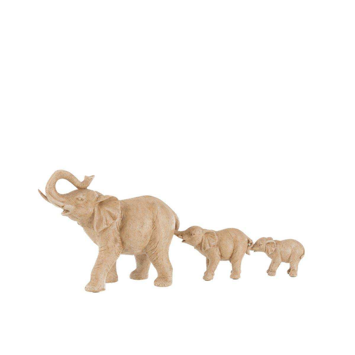 J-Line Elephant 3 in einer Reihe Poly Beige - HomeDesign Knaus