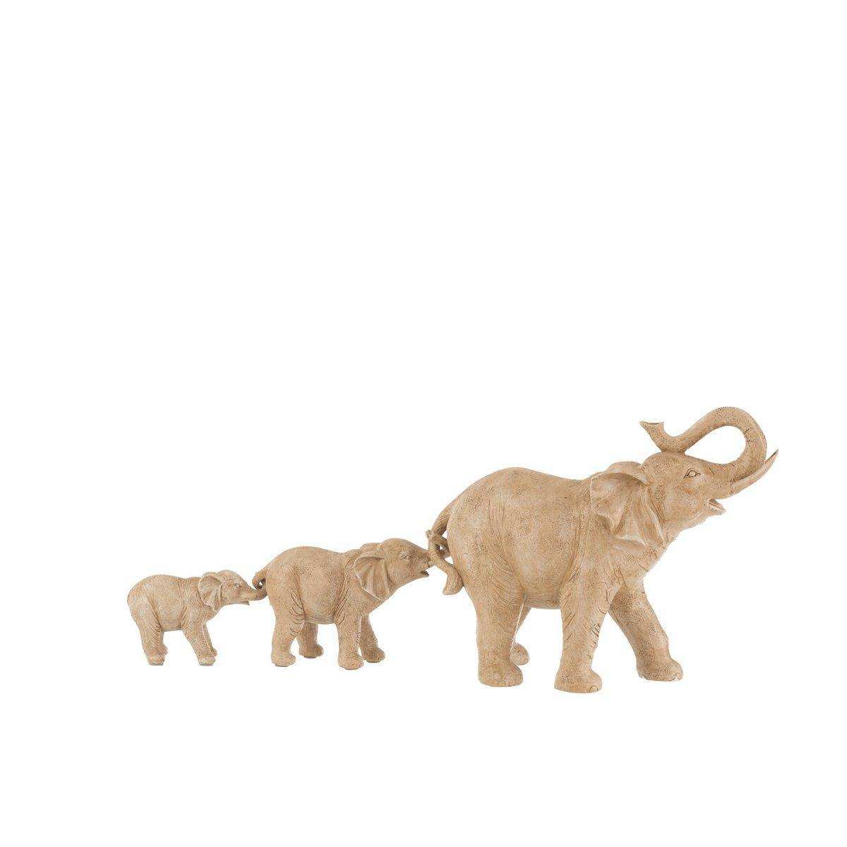 J-Line Elephant 3 in einer Reihe Poly Beige - HomeDesign Knaus