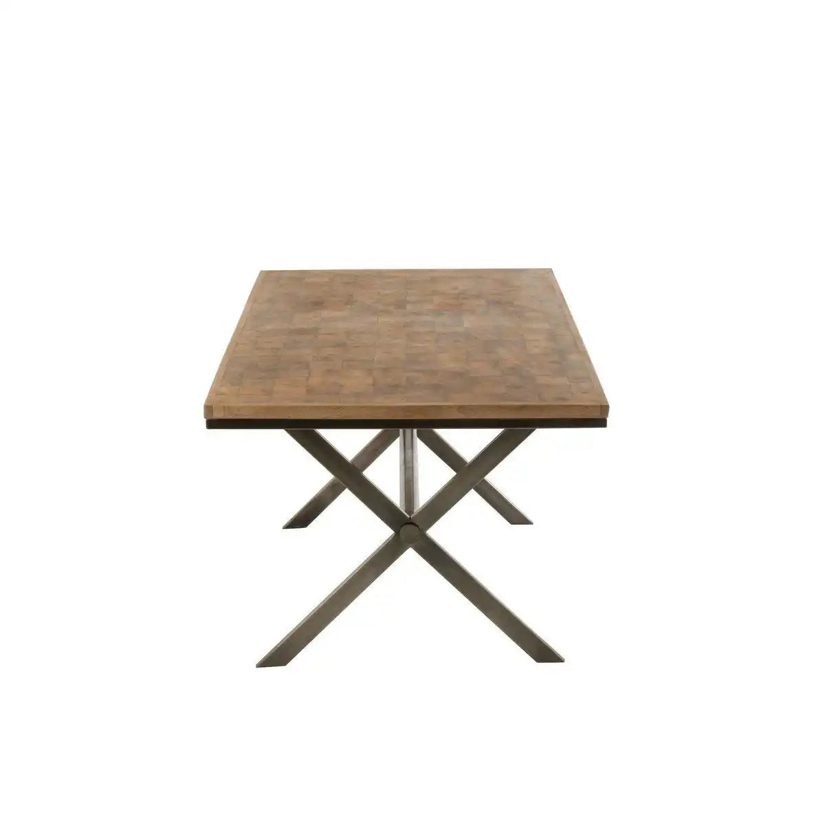 J-Line Esstisch Yoni Metall/Mangoholz Natur/Grau - HomeDesign Knaus