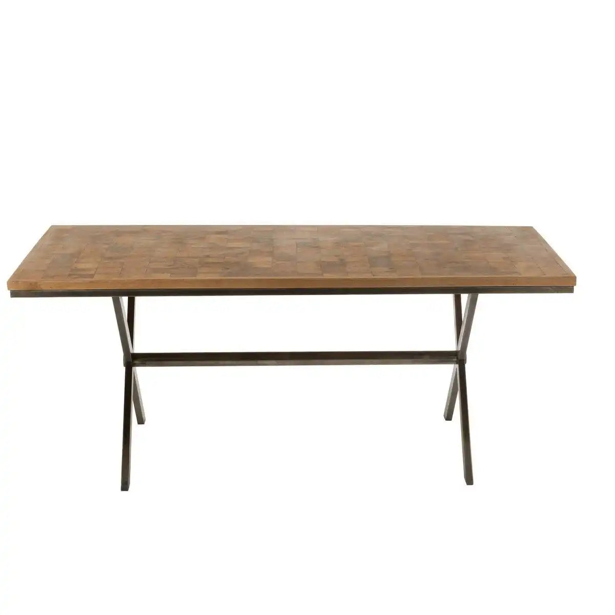 J-Line Esstisch Yoni Metall/Mangoholz Natur/Grau - HomeDesign Knaus