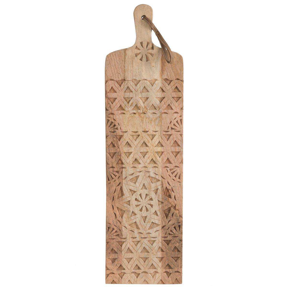 J-Line Ethnic Oblong Mango Schneidebrett – Holz – Natur - HomeDesign Knaus