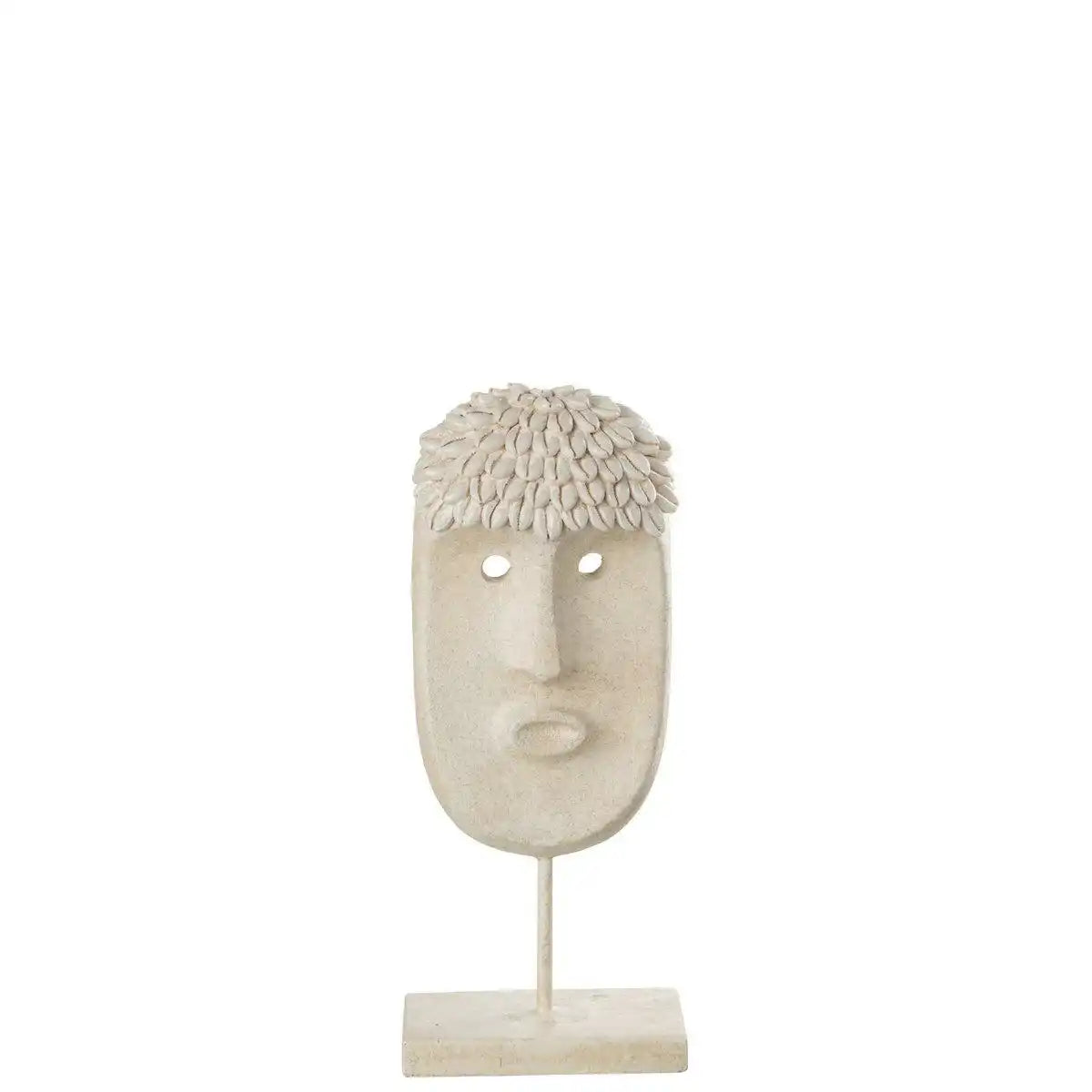 J-Line Face Stand Ethnic Stone/Resine Beige Small - HomeDesign Knaus