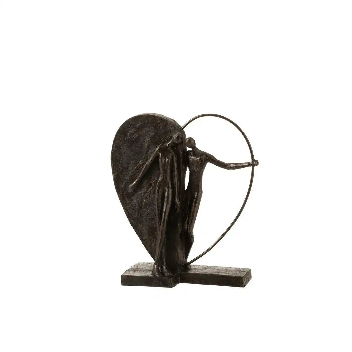 J-Line Figur Couple In Half-Filled Heart - Polyresin - Dunkelbraun - HomeDesign Knaus