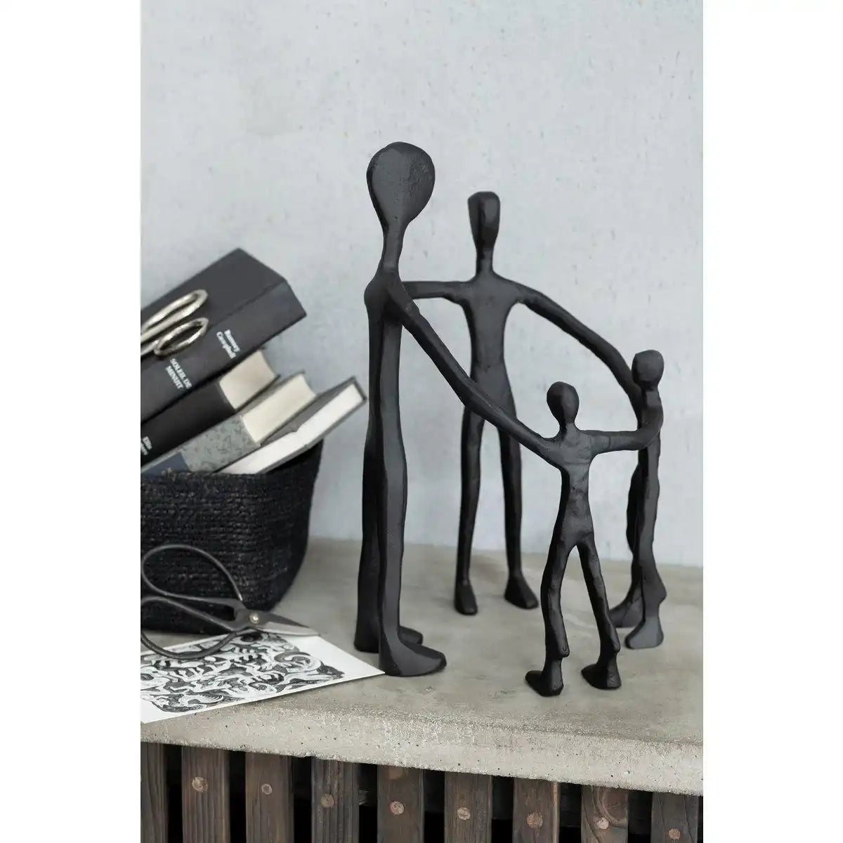 J-Line Figur Family Circle - Aluminium - Schwarz - HomeDesign Knaus