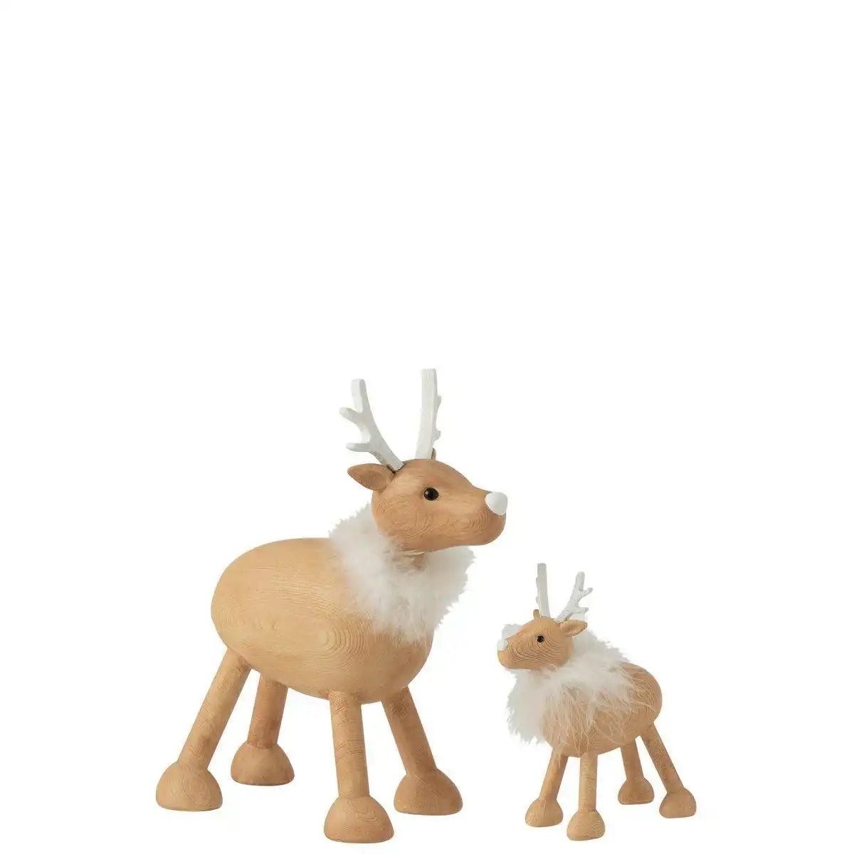 J-Line Figur Hirschfell - Polyresin - Natur/Weiß - Groß - HomeDesign Knaus