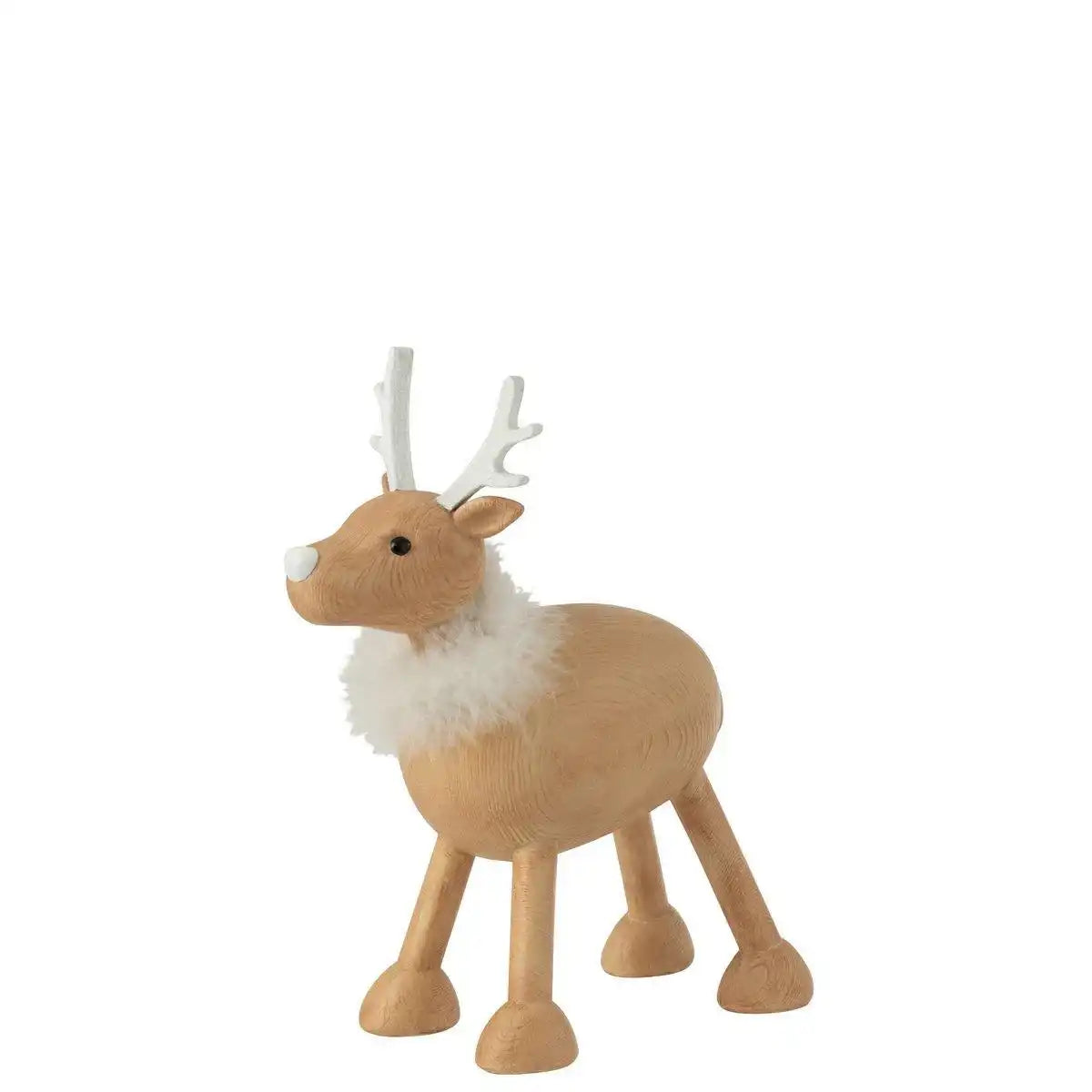 J-Line Figur Hirschfell - Polyresin - Natur/Weiß - Groß - HomeDesign Knaus