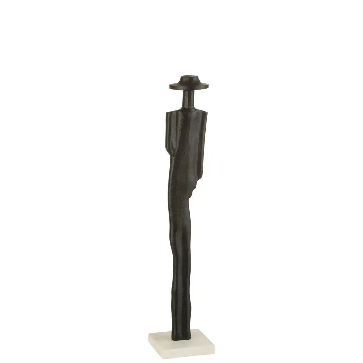 J-Line Figur Person - Aluminium/Marmor - Schwarz/Weiß - klein - HomeDesign Knaus
