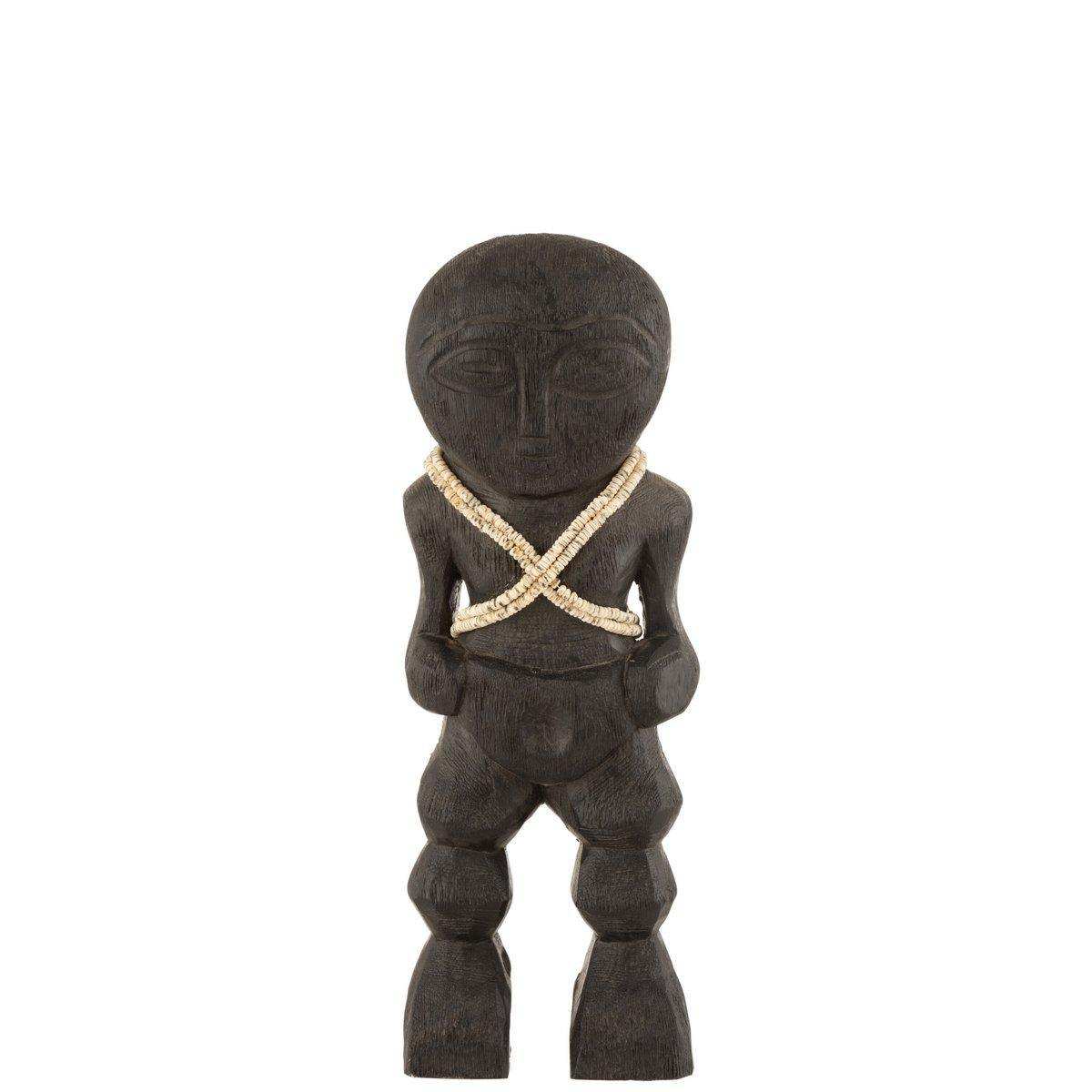 J-Line Figur Takwimu Mangoholz schwarz klein - HomeDesign Knaus