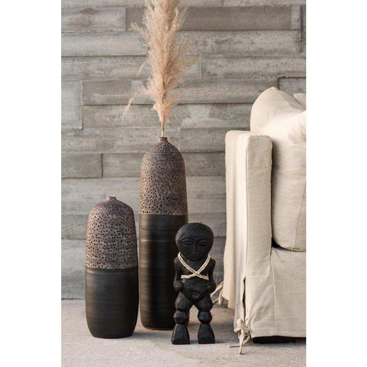 J-Line Figur Takwimu Mangoholz schwarz klein - HomeDesign Knaus
